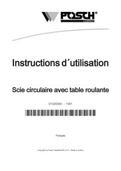 Posch M1036F Instructions D'utilisation