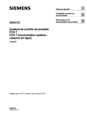Siemens SIMATIC PCS 7 Manuel D'utilisation