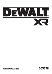 DeWalt DCS378 Traduction De La Notice D'instructions Originale
