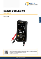 PCE Instruments DM6 Manuel D'utilisation