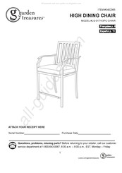 Garden Treasures LG-0174-3PC-CHAIR 0402065 Mode D'emploi