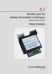 tams elektronik 40-19327 Mode D'emploi