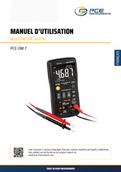 PCE Instruments DM 7 Manuel D'utilisation