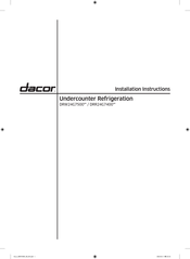 Dacor DRR24G7400APDARAW24AMAASRPANELKIT Instructions D'installation