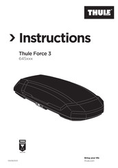 Thule Force 3 Manuel D'instructions