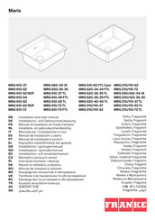 Franke Maris MRG 610-62 NOF Manuel D'installation Et Mode D'emploi