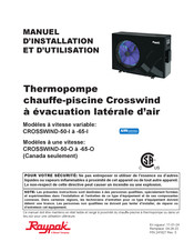 Raypak CROSSWIND-65-I Manuel D'installation Et D'utilisation