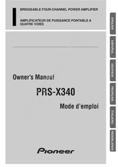 Pioneer PRS-X340 Mode D'emploi