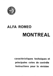 Alfa Romeo MONTREAL 1971 Instructions