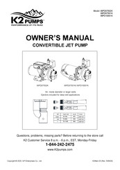 GP K2 Pumps WPD10001K Notice D'utilisation