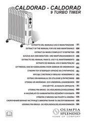 Olimpia splendid Caldorad Digital 7 Mode D'emploi Et D'entretien