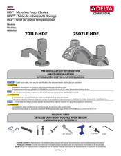 Delta 2507LF-HDF Série Installation