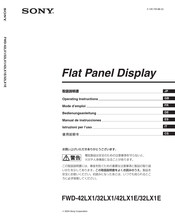 Sony FWD-42LX1 Mode D'emploi