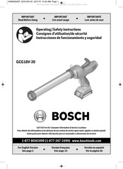 Bosch GCG18V-20 Consignes D'utilisation/De Sécurité