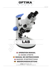 OPTIKA MICROSCOPES LAB Serie Manuel D'instructions