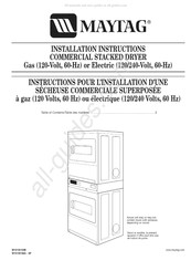 Maytag MLE24PRAZW0 Instructions Pour L'installation