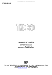 Twin Disc TMC 260 Manuel D'utilisation