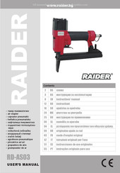 Raider RD-AS03 Mode D'emploi Original