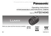 Panasonic Lumix H-FS014045 Mode D'emploi