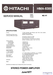 Hitachi HMA-8300 Manuel De Service