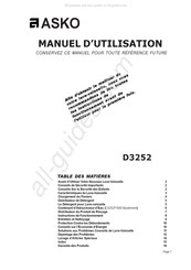 Asko D3252 Manuel D'utilisation