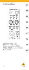 Behringer PERFECT PITCH PP1 Guide De Démarrage Rapide