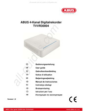 Abus TVVR30004 Notice D'utilisation