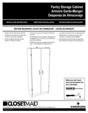 Emerson ClosetMaid 155600 Directives D'installation