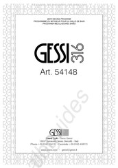 Gessi 316 54148 Manuel D'installation