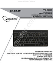 Gembird KB-BT-001 Manuel