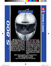 shark S 800 Manuel Du Propriétaire