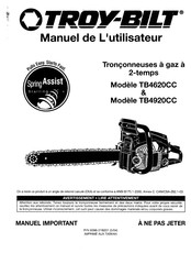 Troy-Bilt TB4620CC Manuel De L'utilisateur