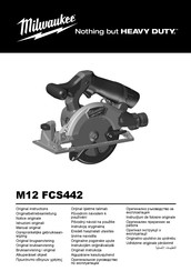 Milwaukee M12 FCS442 Notice Originale