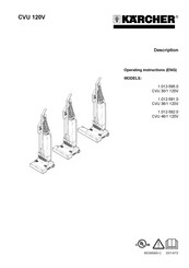 Kärcher CVU 30/1 120V Instructions D'utilisation