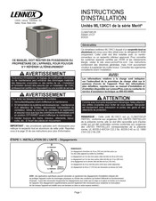 Lennox Merit ML13KC1-030-230 Instructions D'installation