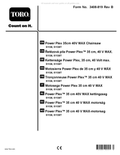 Toro Power Plex 40V MAX Mode D'emploi