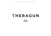 THERAGUN G3 Mode D'emploi