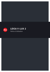 Leica V-LUX 2 Notice D'utilisation