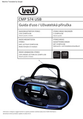 Trevi CMP 574USB Mode D'emploi