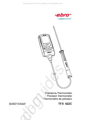 Xylem ebro TFX 422C Mode D'emploi