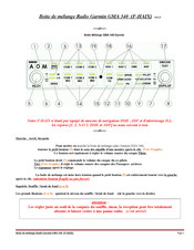 Garmin GMA 340 Guide Rapide