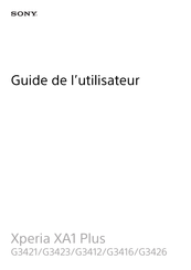 Sony G3426 Guide De L'utilisateur