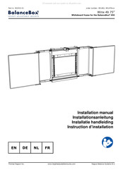 Thomas Regout BalanceBox Winx-4b 75 Instructions D'installation