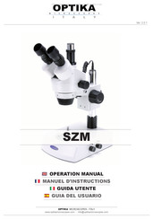 OPTIKA MICROSCOPES SZM-2 Manuel D'instructions