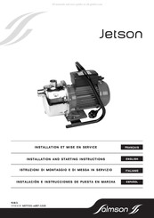 salmson Jetson NEXIS VE Serie Installation Et Mise En Service