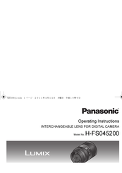 Panasonic LUMIX H-FS045200E Mode D'emploi