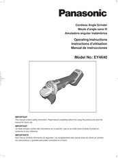 Panasonic EY4640X Instructions D'utilisation