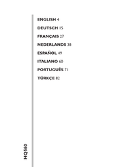 Philips HQ560/16 Mode D'emploi