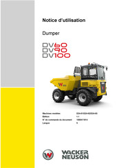 Wacker Neuson DV60 Notice D'utilisation