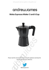 Andrew James Moka Espresso Maker 6 Cup Mode D'emploi